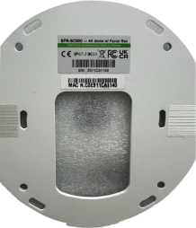A white circular object with a label

Description automatically generated