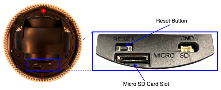 A close-up of a usb port

Description automatically generated